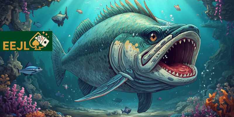 Fishing casino underwater theme with large boss fish